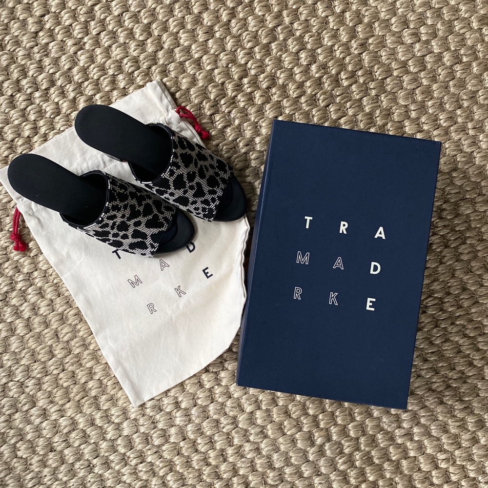 TRADEMARK leopard mules 36